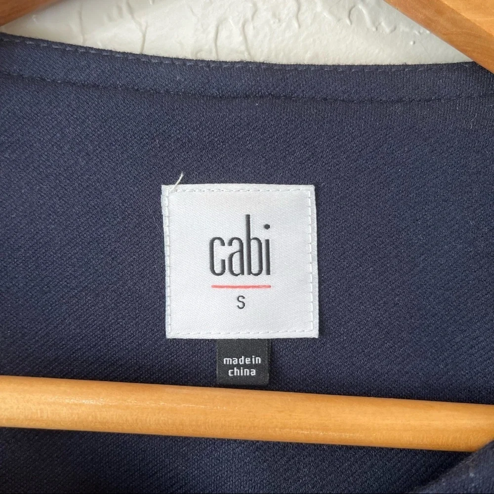 CAbi Navy Lido Ponte Knit Long Blazer Jacket 5093